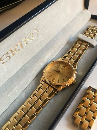 Reloj Seiko Dorado Vintage Clásico