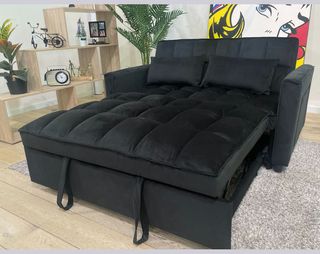 SOFA CAMA GRIS O NEGRO TERCIOPELO