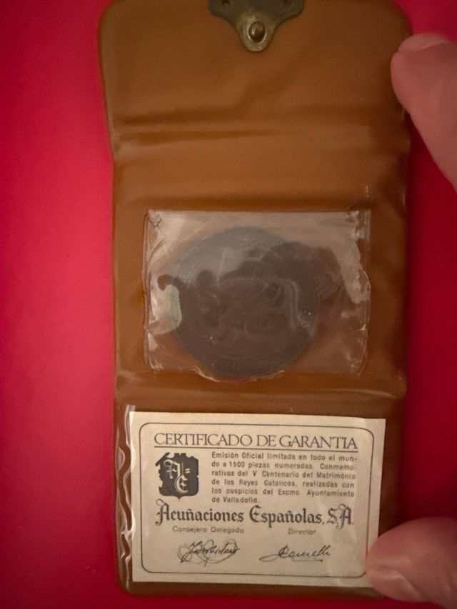 Moneda V Centenario Matrimonio RRCC