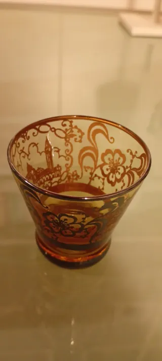 Decanter Vintage Vetro Murano con 6 Bicchieri