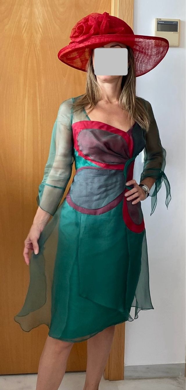 Vestido Fiesta de seda natural 100%