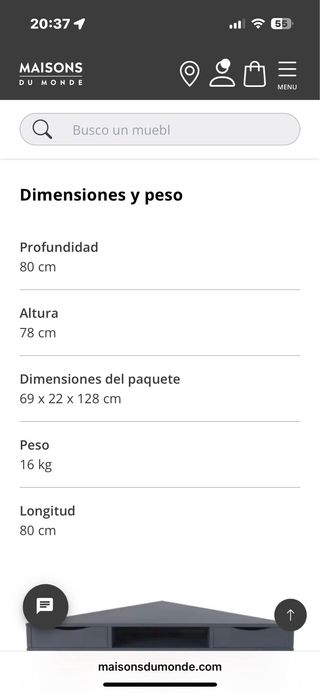 Escritorio esquinero gris y madera