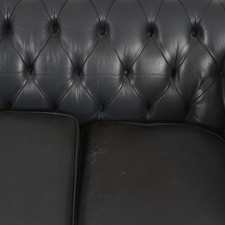 Sofá Chesterfield Winchester Piel Azul Marino