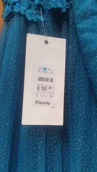 Vestido de fiesta azul talla S