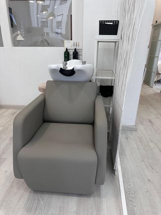Sillón y lavacabezas peluquería, muebles, climazón