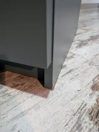 Comodino Ikea Malm blu+lampada