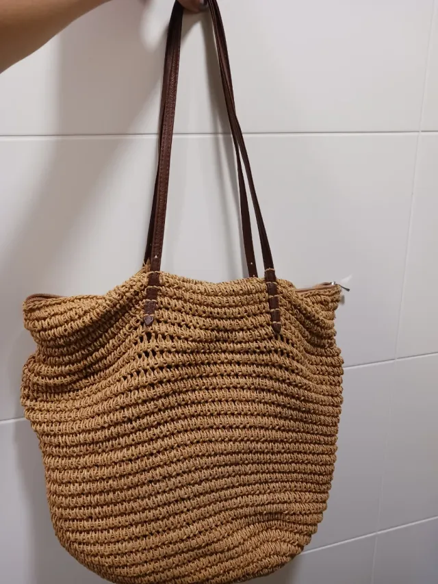 Bolso de mano tejido mujer
