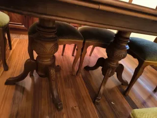 Mesa comedor madera extensible con 6 sillas