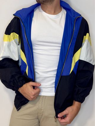 Chaqueta Chándal Pull & Bear S Negro Vintage