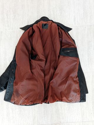 Chaqueta Cuero auténtico Vintage S. Medidas indica