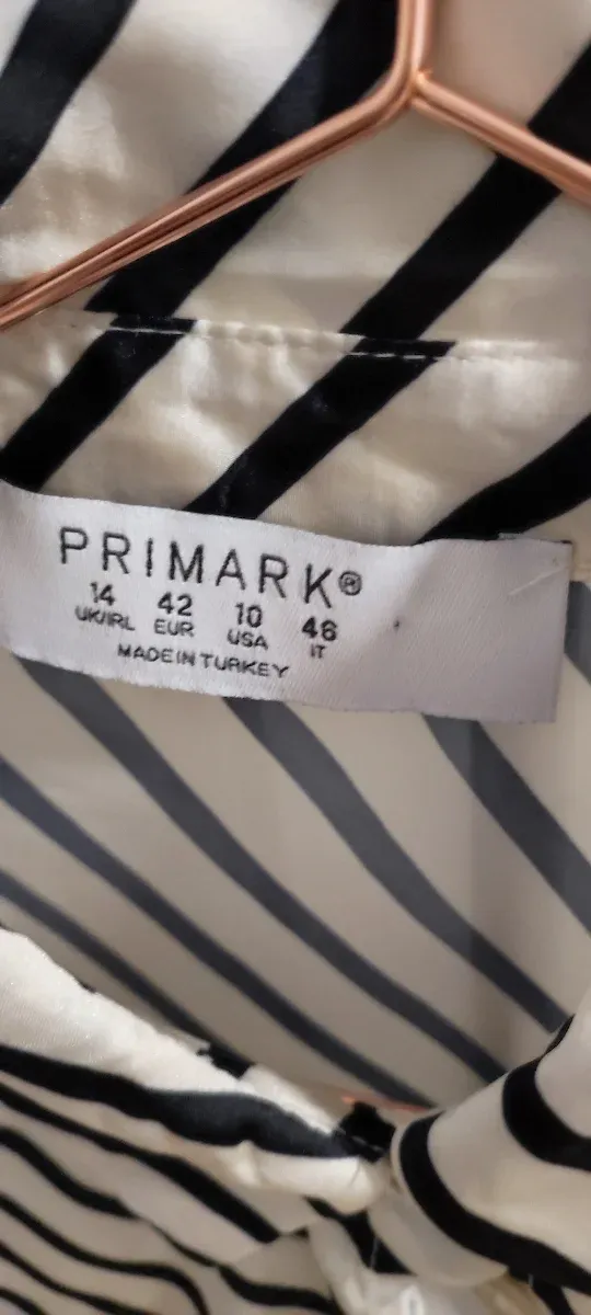 Camisa de vestir satén rayas L/42