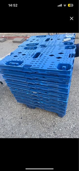Palets de plástico azules