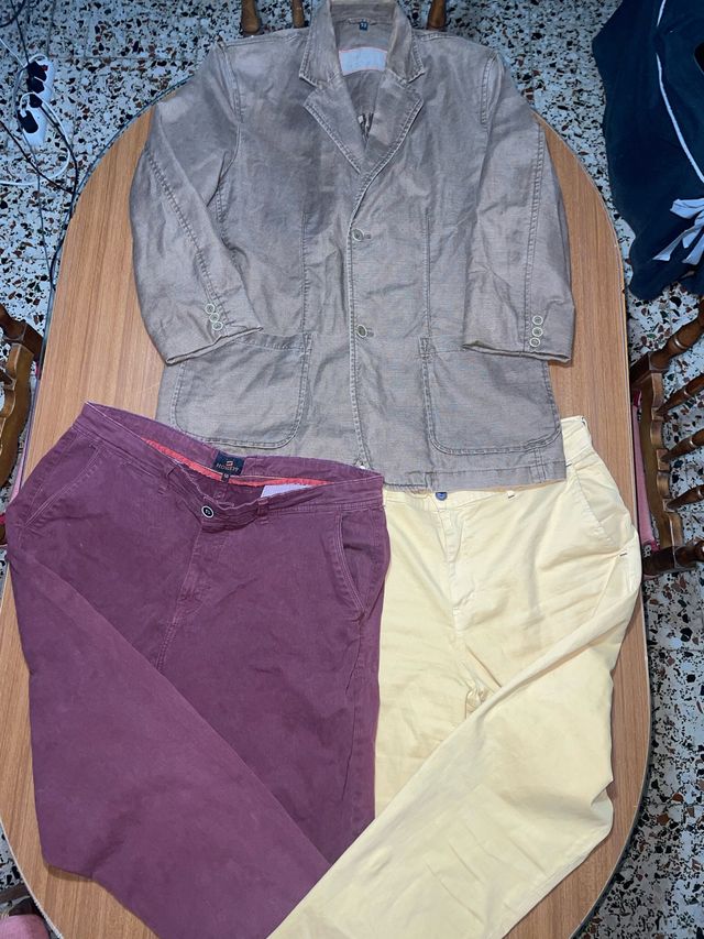 Lote americana + 2 pantalones hombre