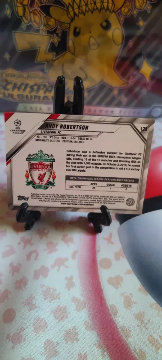 Carta Andy Robertson Sapphire Topps Chrome