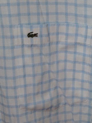 Camisa Lacoste cuadros azul Talla 40