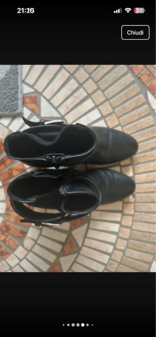 Stivaletti neri tacco 36