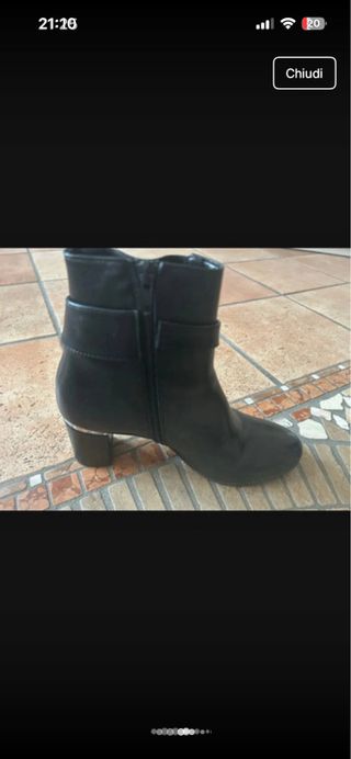 Stivaletti neri tacco 36