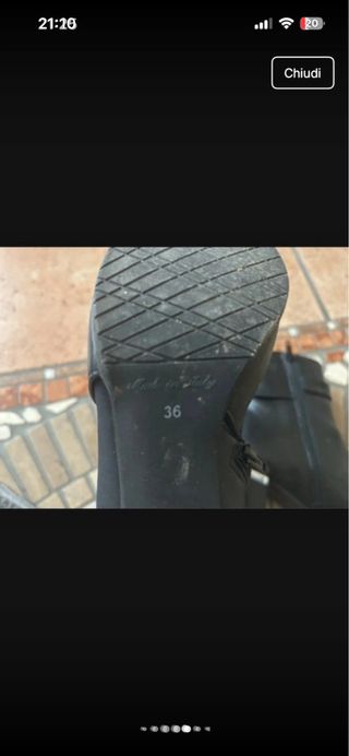 Stivaletti neri tacco 36