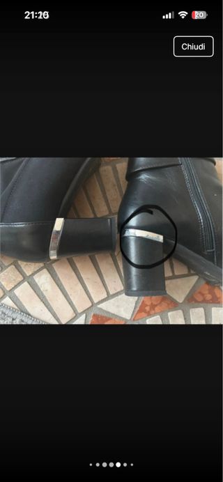 Stivaletti neri tacco 36