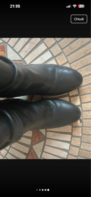 Stivaletti neri tacco 36