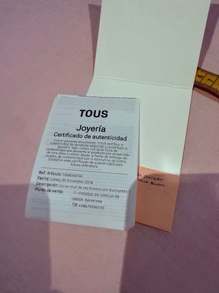 Collar Tous Oro Blanco y Brillantes