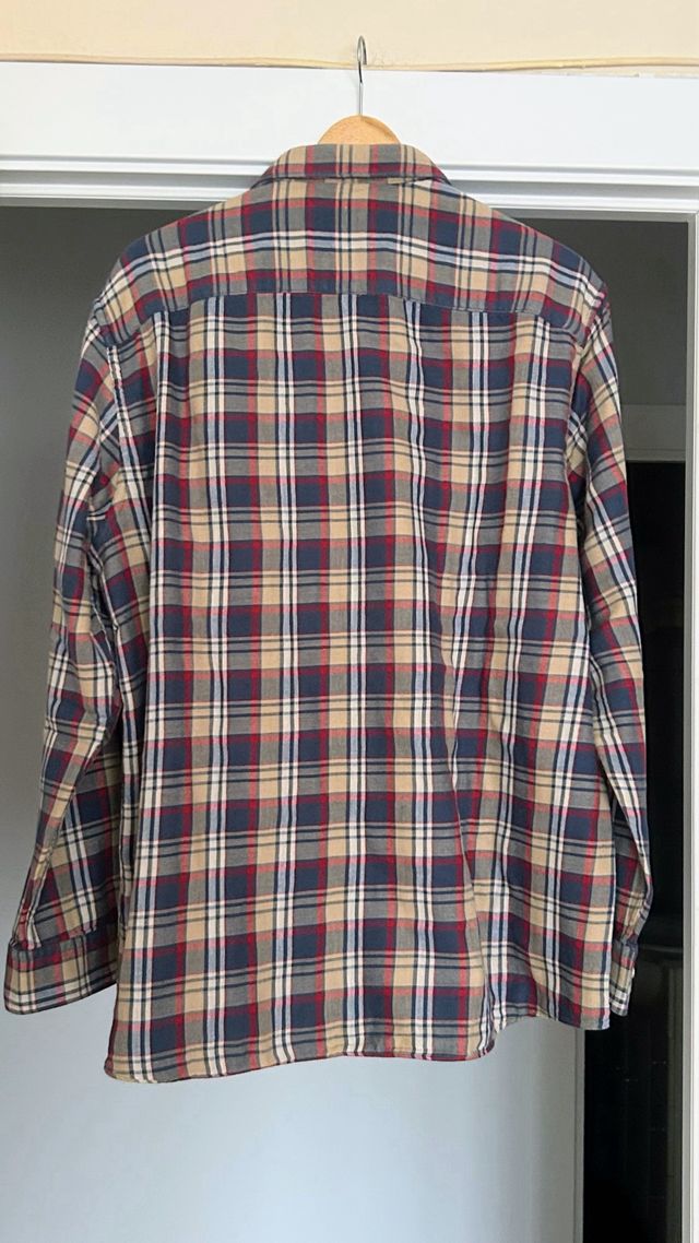 Camisa Dustin Doble Tela Beige/Azul