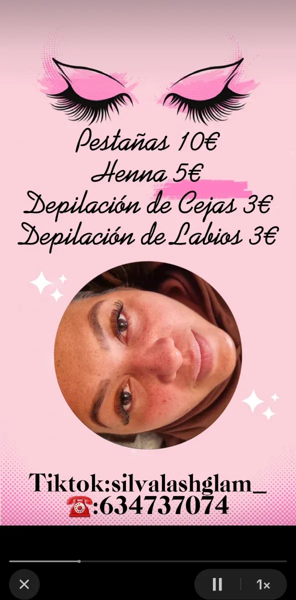 Pestañas 10€  Cejas con Henna 5€
