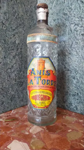 Botella Antigua Anís La Torre
