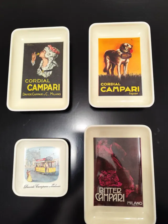 4 Posaceneri Campari Vintage