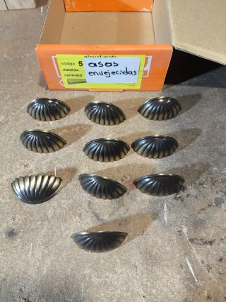 Lote 10 asas bronce envejecido