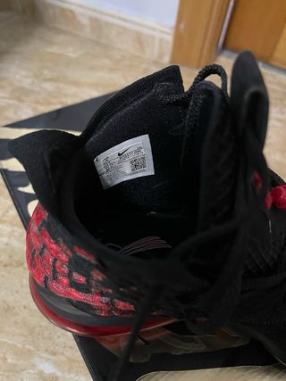 Nike Lebron XVII Negro/Rojo Talla 42.5