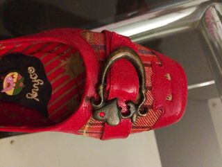 Ballerine vintage rosse scozzesi