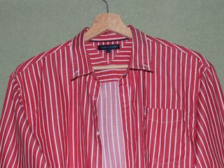 Camisa Tommy Hilfiger Talla M Rayas Rojas