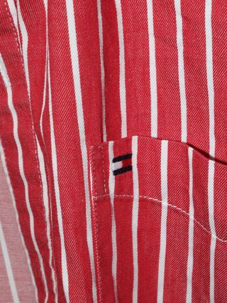 Camisa Tommy Hilfiger Talla M Rayas Rojas