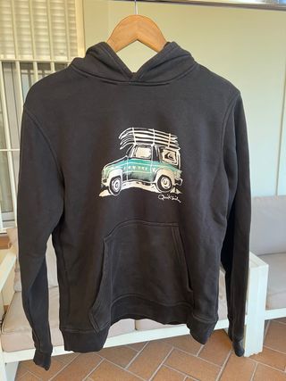 Sudadera Quiksilver Negra Estampada