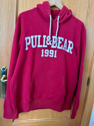 Sudadera Pull&Bear Burdeos Talla M