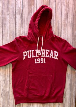Sudadera Pull&Bear Burdeos Talla M