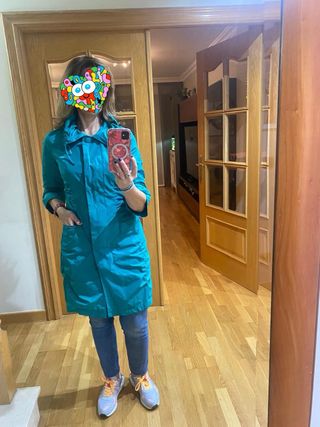 Gabardina/Trench Verano Verde Agua