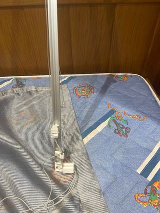 Cortina Estor Gris Plata 140x175 Seda.Y mecanismo.