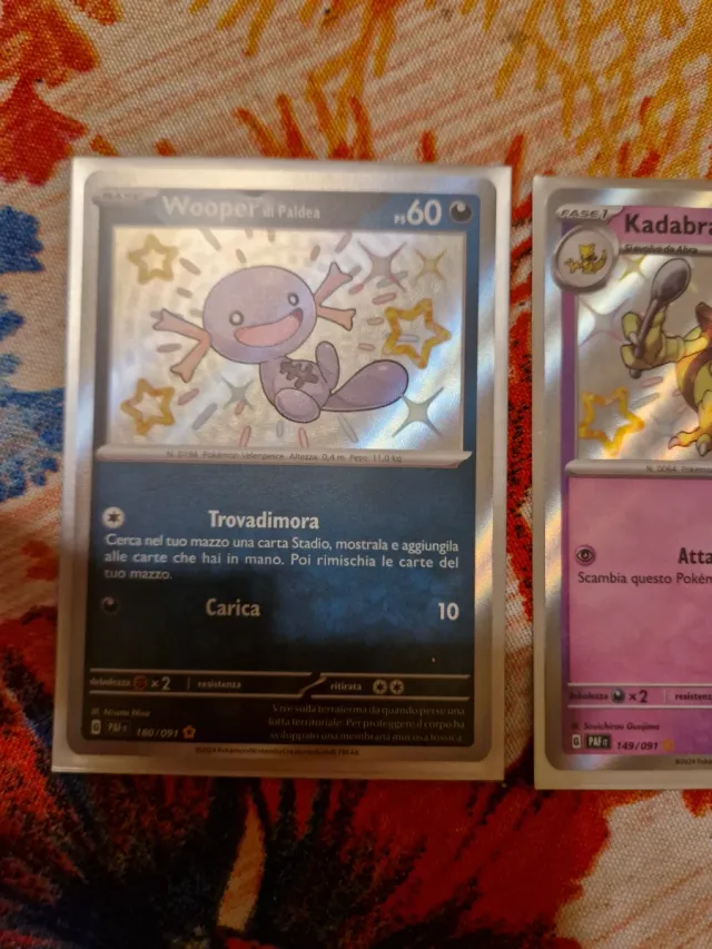 Carte Pokemon Rare: Wooper, Kadabra, Scizor