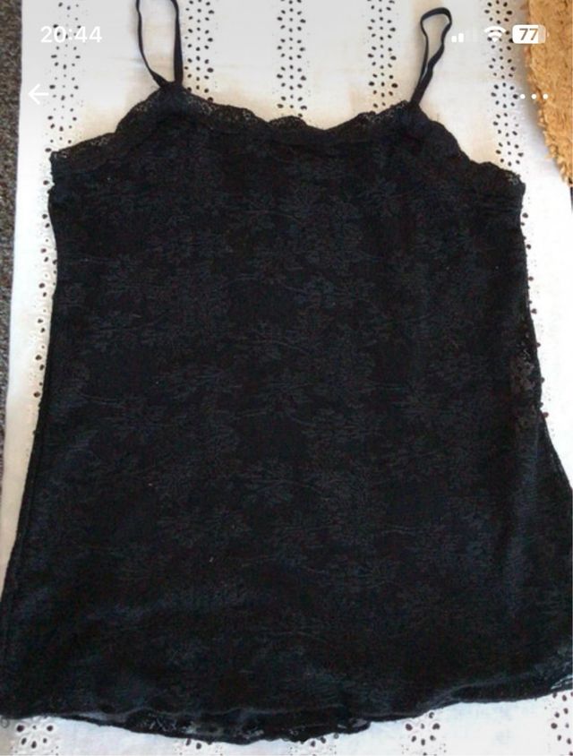 Camiseta lencera encaje tirantes T.M