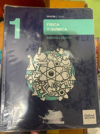 libro física y química, primero de bachiller