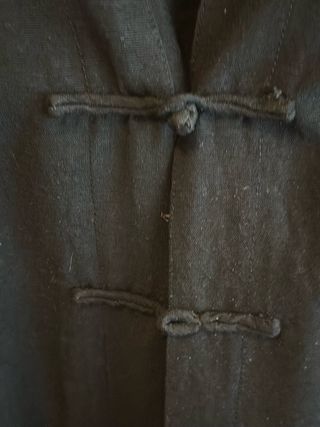 Giacca Kung Fu Seta Nera Lavata XL