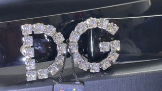 Cintura Dolce & Gabbana Vernice Nera DG Strass