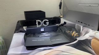 Cintura Dolce & Gabbana Vernice Nera DG Strass