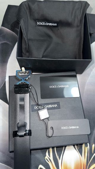 Cintura Dolce & Gabbana Vernice Nera DG Strass