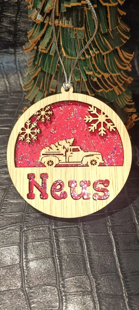 Adorno Navideño Personalizado Madera