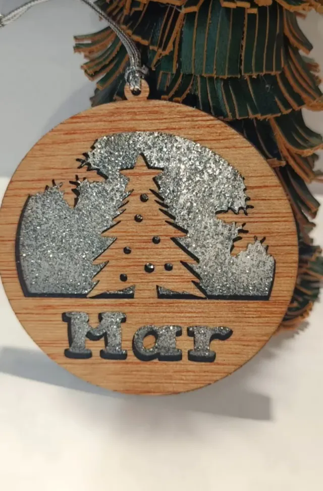 Adorno Navideño Personalizado Madera