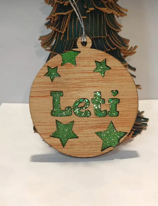 Adorno Navideño Personalizado Madera