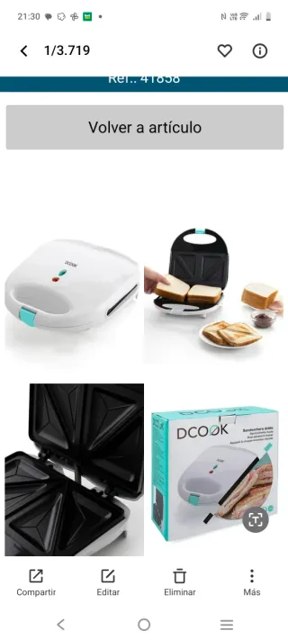 Sandwichera Dcoop Doble